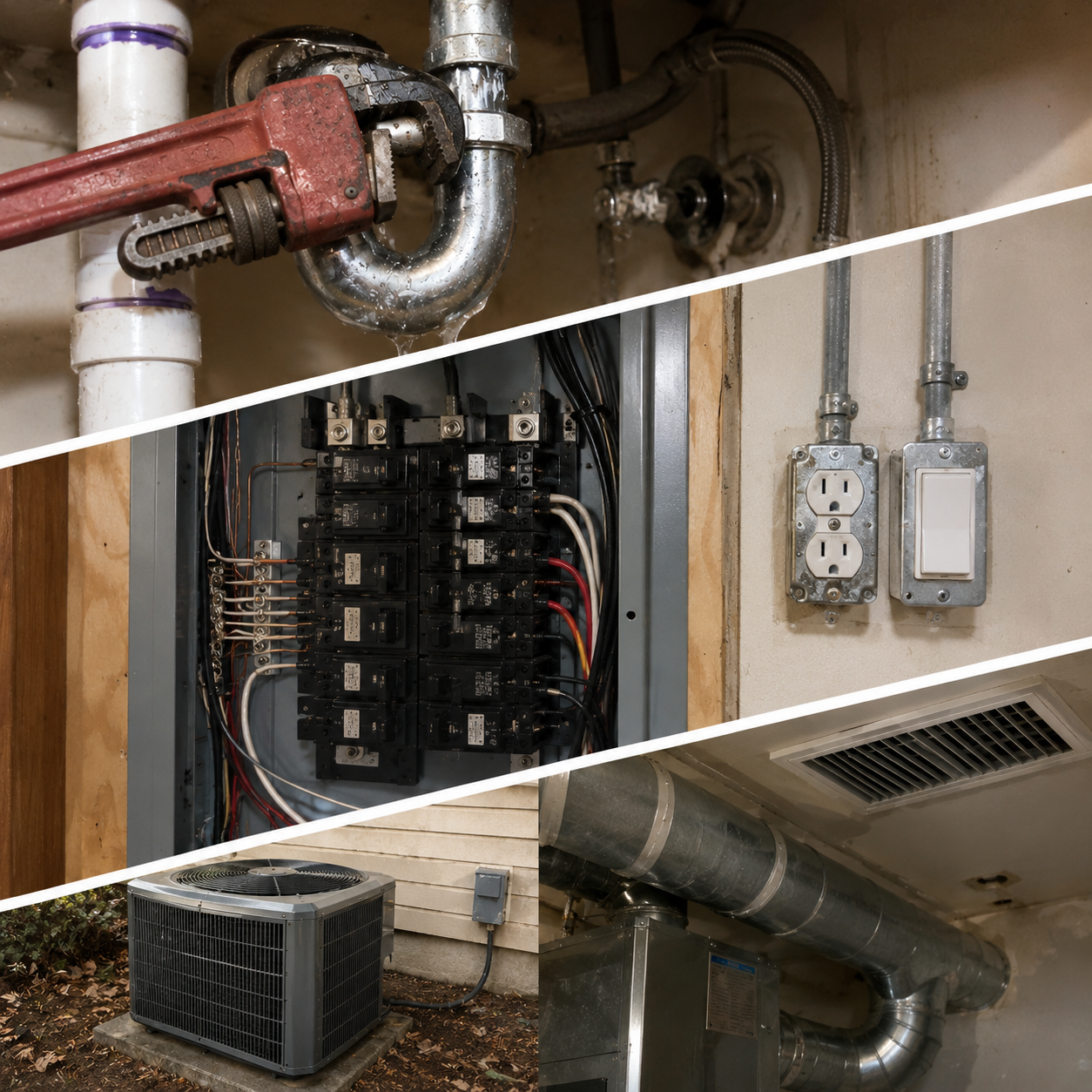 Plumbing, electrical, and HVAC work by Forecast Property Services